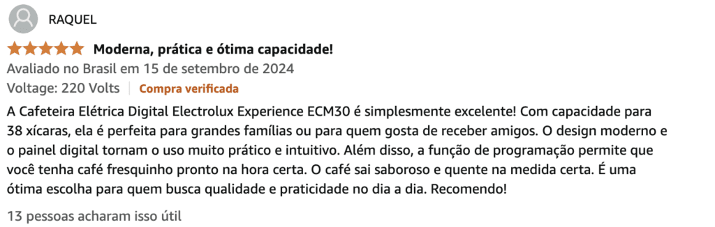 review positivo
